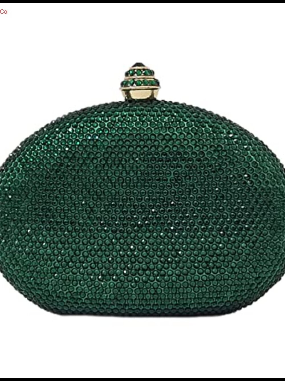 Egg Shape Crystal Clutch Rhinestone Evening Bag with Detachable Chains